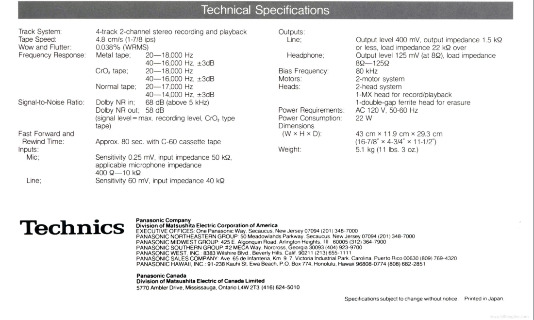 Technics M230 Vintage Cassette Deck picture 6