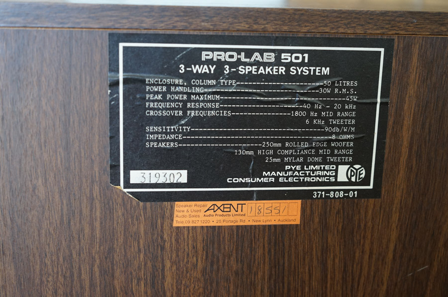 PYE Prolab 501 Floor Speakers picture 6